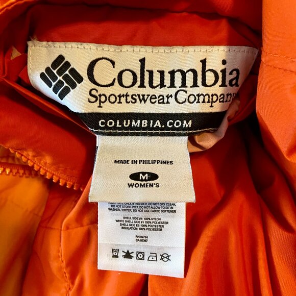 Columbia Western Lmd Edition Reversible Jacket Pearl Snap Orange Med VTG Coat - Picture 6 of 16